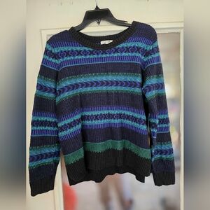 Tyler Boe Multicolor Striped Crewneck Sweater
